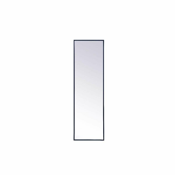 Elegant Decor 18 x 60 in. Metal Frame Rectangle Mirror, Blue MR4081BL